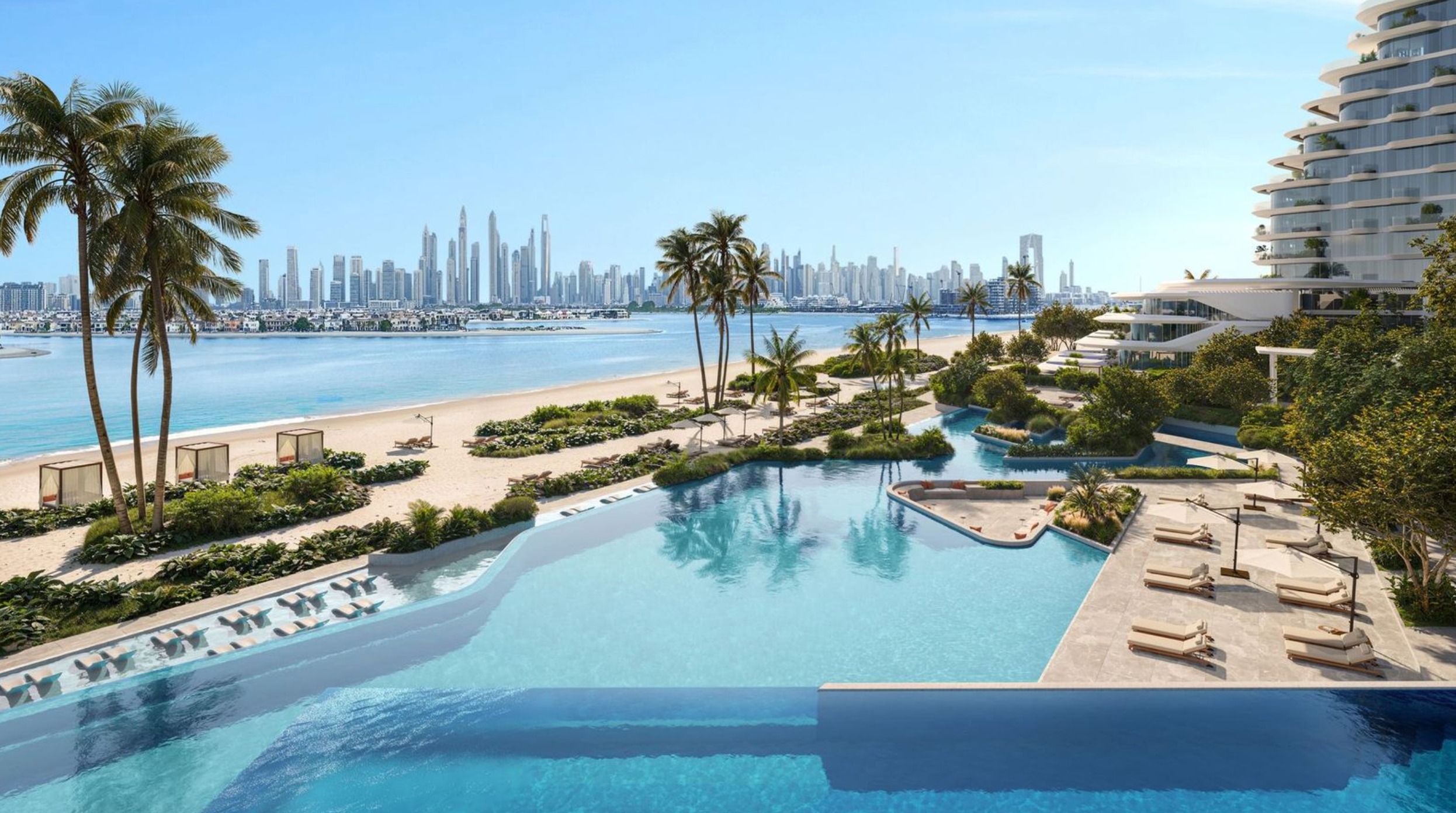 Aerial view of PASSO pool and beach